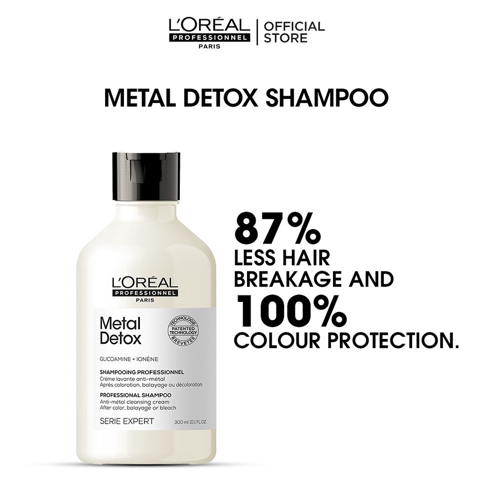 L'Oreal Professionnel Serie Expert Metal Detox Glicoamine + Ionene Professional Shampoo, 300ml