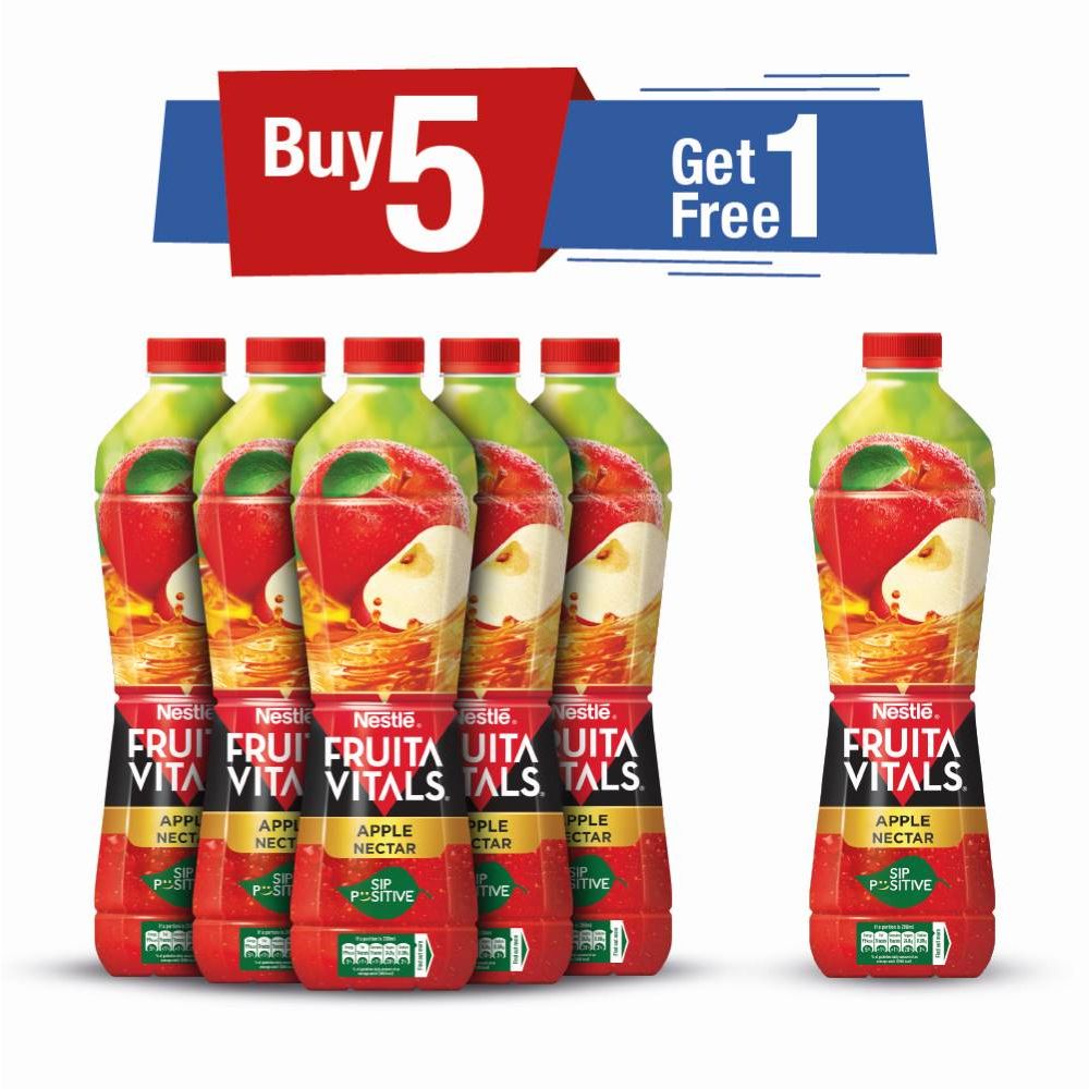  BUY 5 Nestle Fruita Vitals Apple Fruit Nectar, 1000ml Get 1 Free