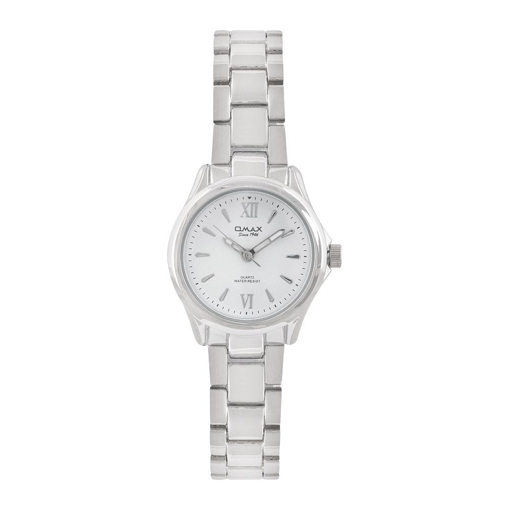 Omax Women's Chrome Round Dial & Bracelet Analog Watch, HSJ762P013