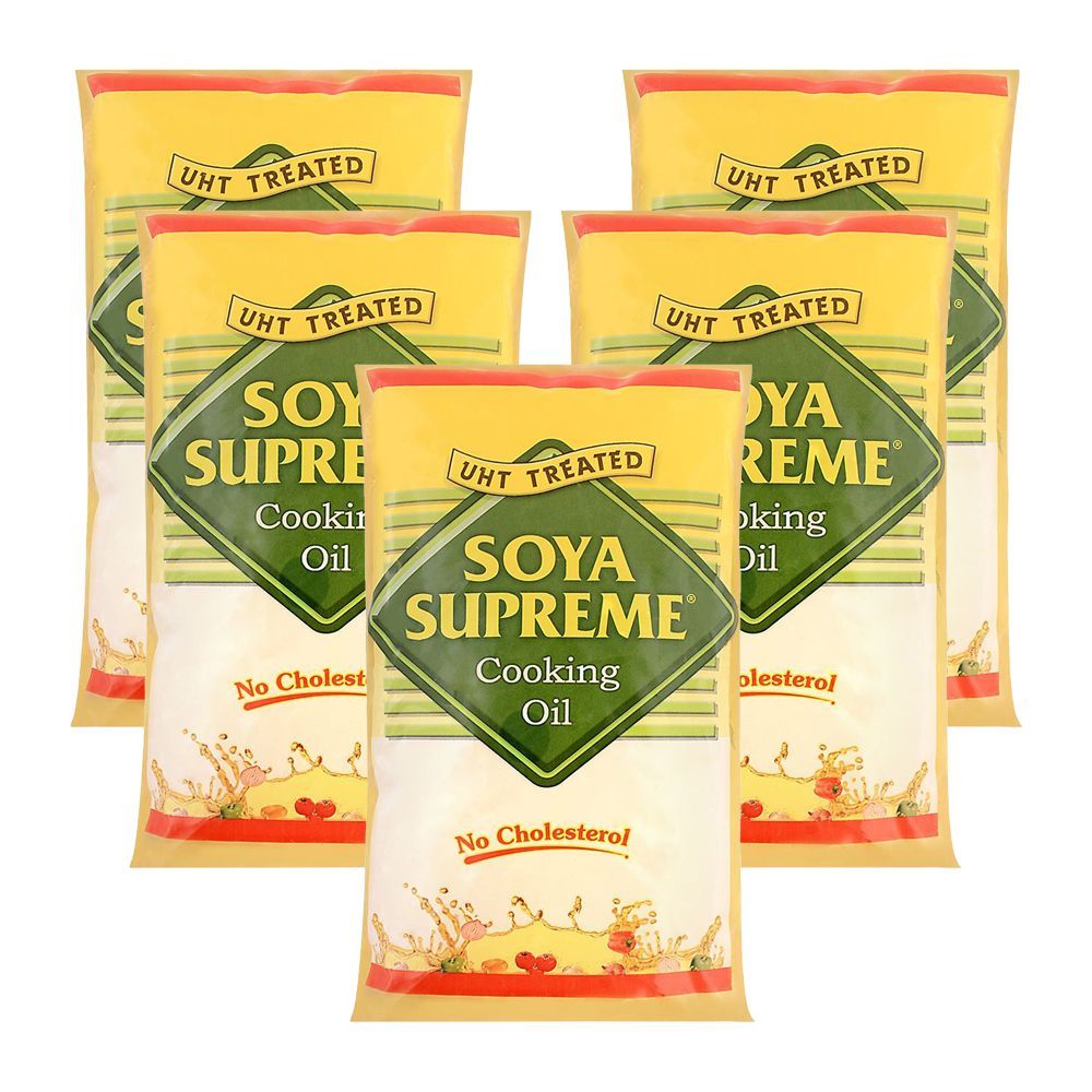 Soya Supreme Cooking Oil, 1 Liter Each, 5-Pack