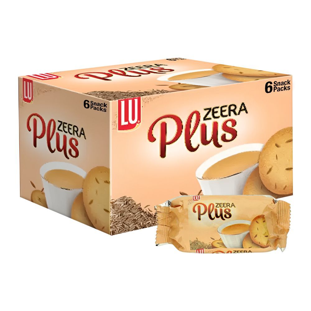 LU Zeera Plus Biscuits, 8 Snack Packs