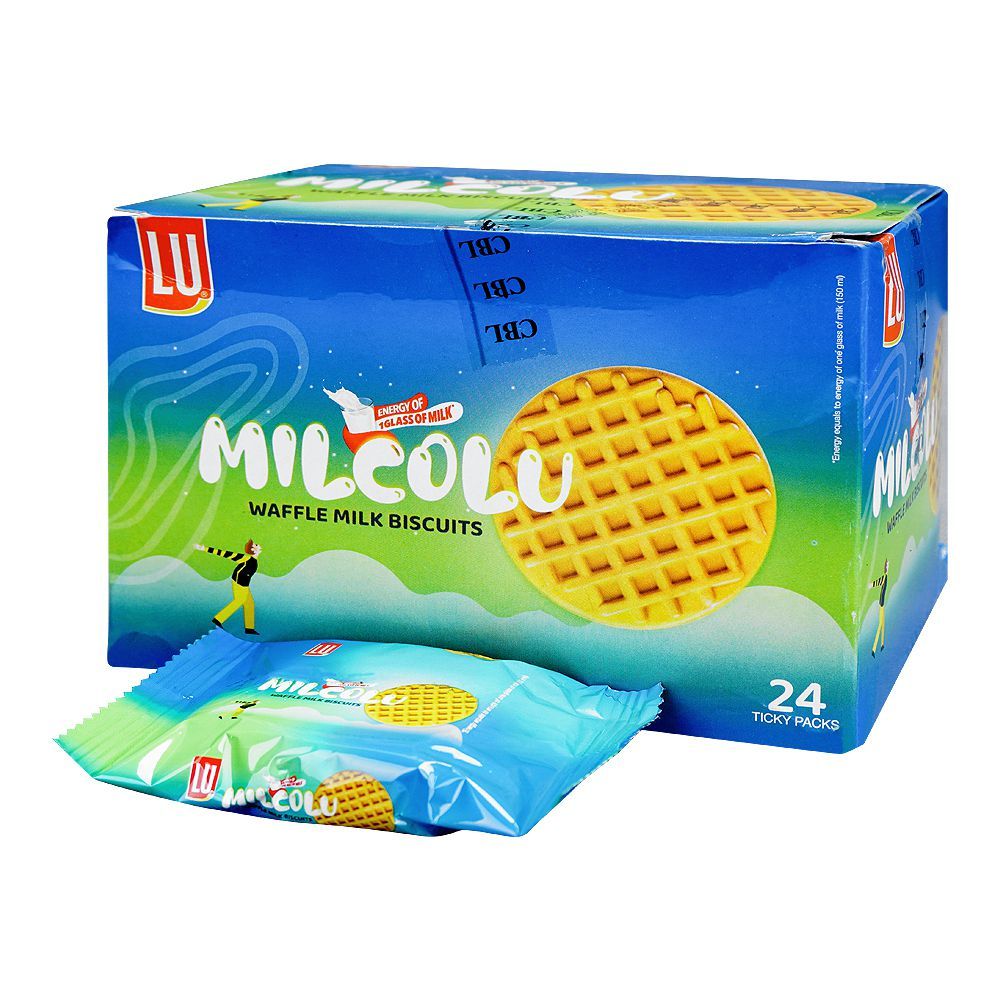 LU Lu Milco Lu Waffle Milk Biscuitss, 24 Ticky Packs