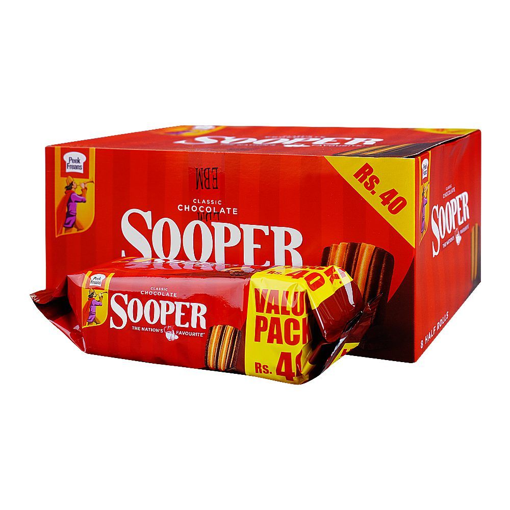 Peek Freans Sooper Classic Chocolate, 8-Half Roll Pack