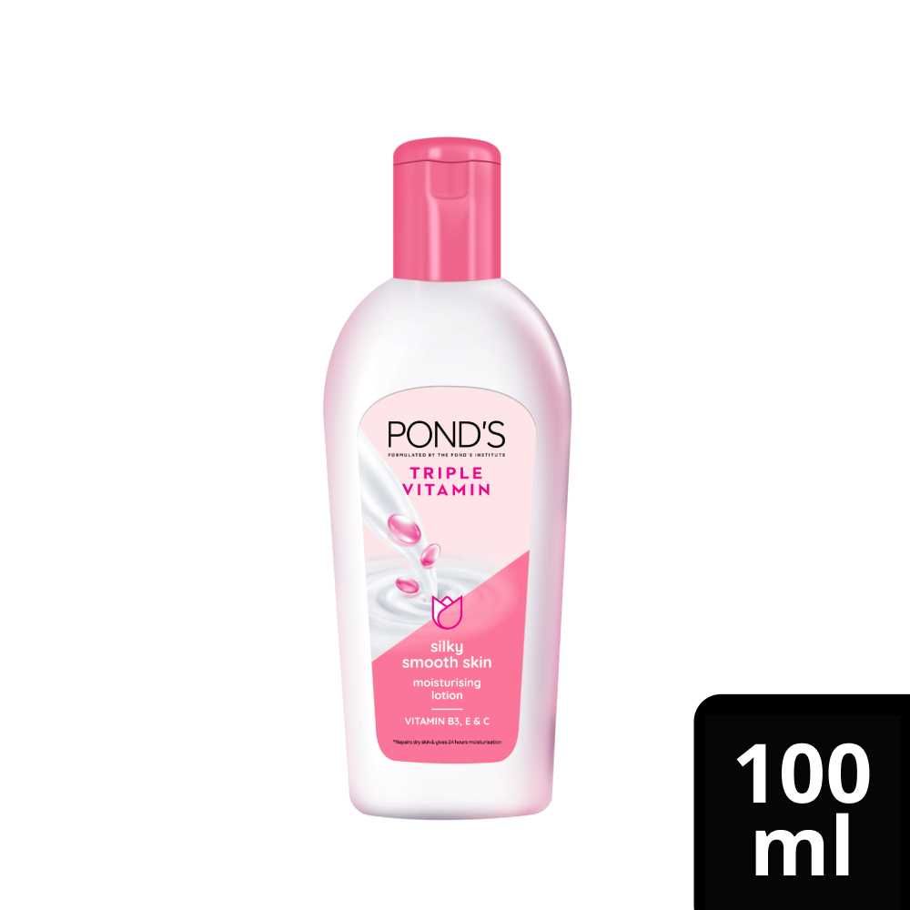 Pond's Triple Vitamin Moisturizing Lotion, Silky Smooth Skin, 100ml