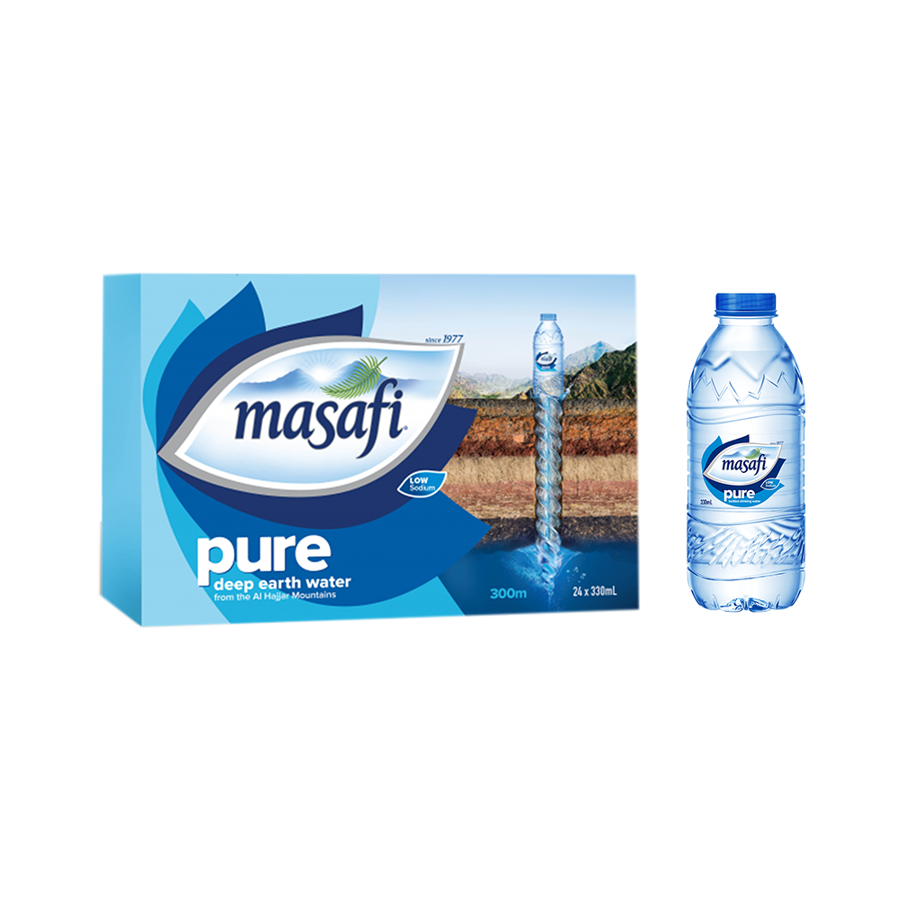 Masafi Pure Drinking Water 330ml,  24 Piece Carton