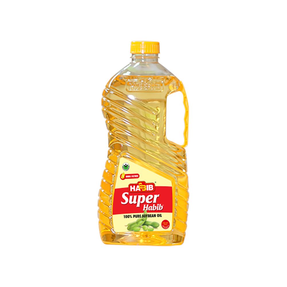 Habib Super Habib Pure Soybean Oil, 3 Litres, Bottle