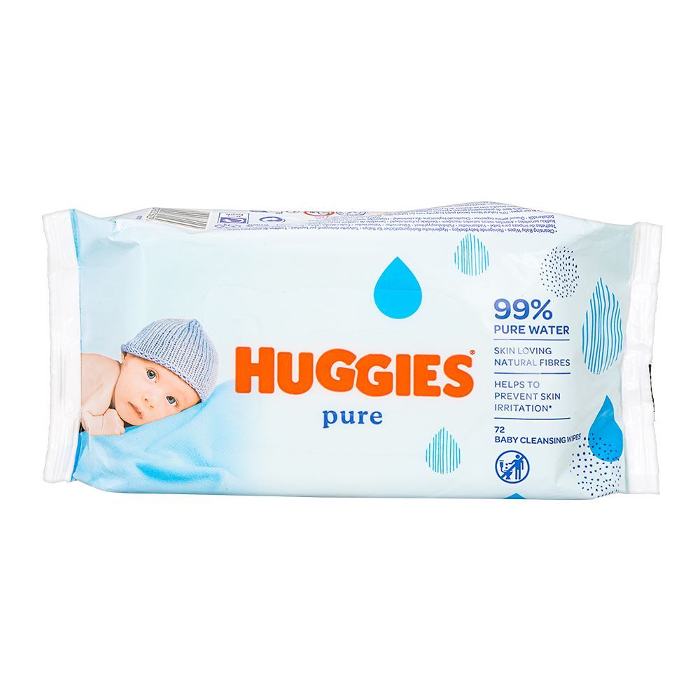 Huggies Pure Baby Wipes, Jumbo Pack, 72-Pack