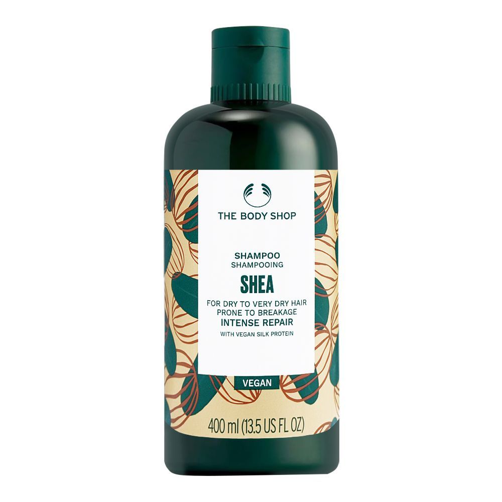 The Body Shop Shea Intense Repair Vegan Shampoo, For Dry to Very Dry Hair, 400ml