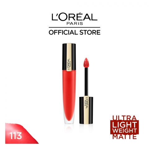 L'Oreal Paris Rouge Signature Matte Liquid Lipstick, 113, I Don't