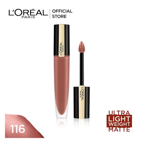 L'Oreal Paris Rouge Signature Matte Liquid Lipstick, 116, I Explore