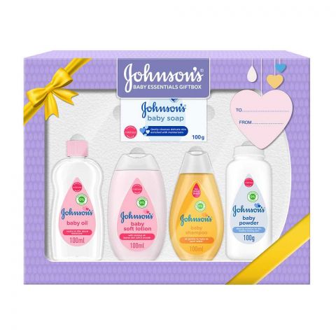 Johnson's Baby Essentials Baby Gift Set, 4 Pieces