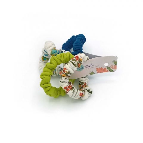 Sandeela Cotton Tinies Round Scrunchies, 01-01-4077, Multi 4-Pack