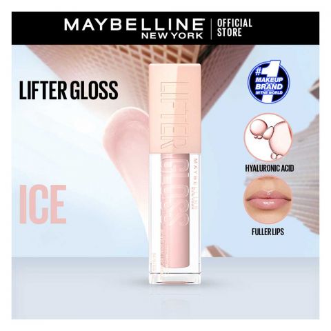 Maybelline New York Lifter Gloss With Hyaluronic Acid, 002, Ice