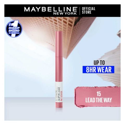 Maybelline New York Superstay Ink Crayon Lipstick, 15 Lead The Way