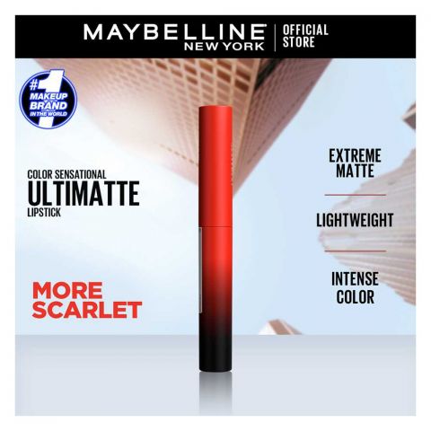 Maybelline Color Sensational Ultimate Matte Lipstick, 299 More Scarlet