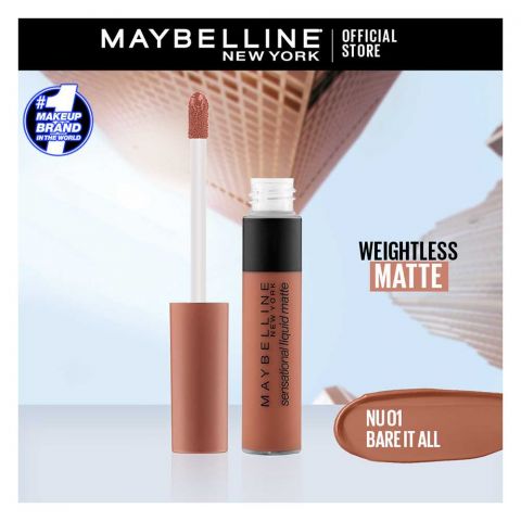Maybelline Color Sensational Liquid Matte, NU01, Bare It All