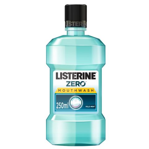 Listerine Zero Mild Mint Mouthwash, Zero Alcohol, 250ml