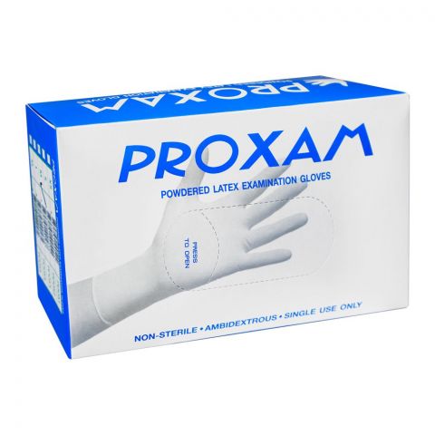 Proxam Latex Examination Gloves, Medium
