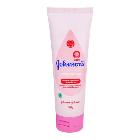 Johnson Baby Cream, PH-Balanced, Hypallergenic & No Added Colorant, 100g