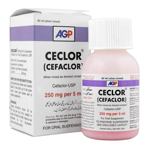 AGP Pharma Ceclor Suspension, 250mg/5ml, 60ml