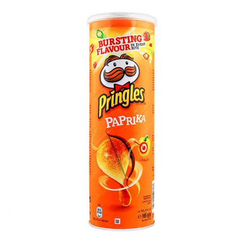 Pringles Potato Crisps, Paprika Flavor, 165g