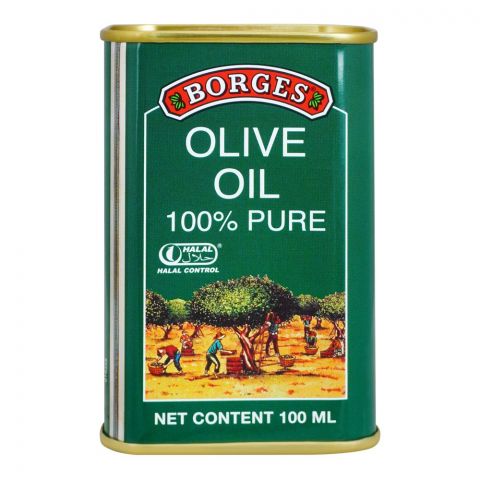 Borges Pure Olive Massage Oil Tin, 100ml