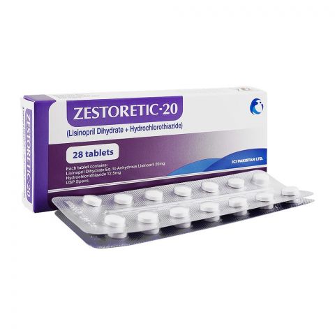 ICI Pharmaceuticals Zestoretic Tablet, 20mg, 28-Pack