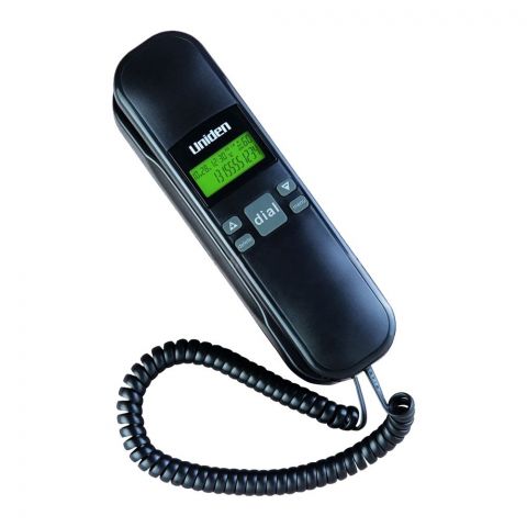 Uniden Trimline Caller ID Corded Phone, Black, AS7103