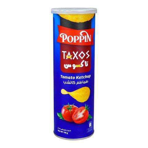 Poppin Taxos Tomato Ketchup Chips, 110g