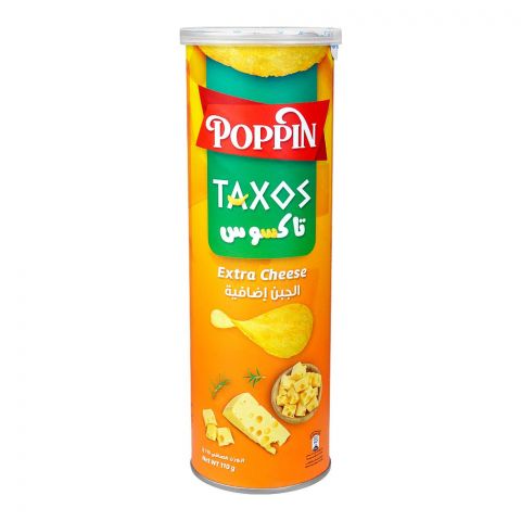 Poppin Taxos Extra Cheese Chips, 110g