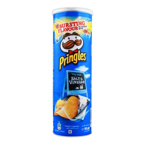 Pringles Potato Crisps, Salt & Vinegar Flavor, 165g