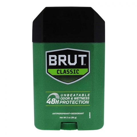 Brut Classic 48H Antiperspirant Deodorant Stick, For Men, 56g