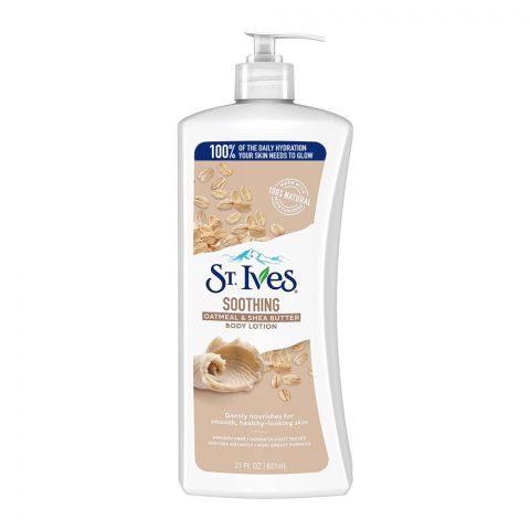 St. Ives Soothing Oatmeal & Shea Butter Body Lotion, Paraben Free, 621ml