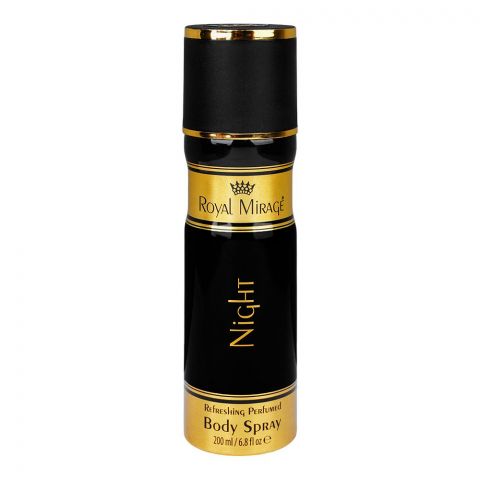 Royal Mirage Night Refreshing Perfumed Body Spray, For Men & Women, 200ml