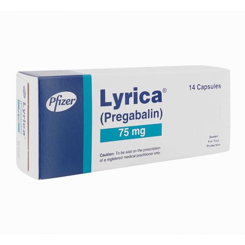 Pfizer Lyrica Capsules, 75mg, 14-Pack