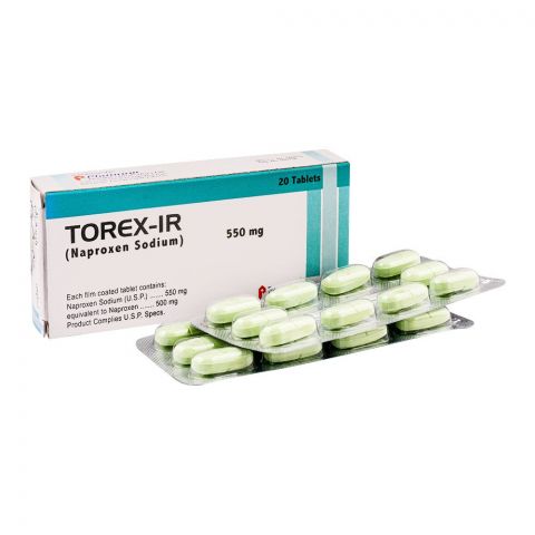 Platinum Pharmaceuticals Torex-IR Tablet, 550mg, 20-Pack