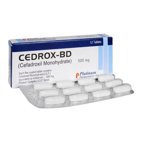Platinum Pharmaceuticals Cedrox-BD Tablet, 500mg, 12-Pack