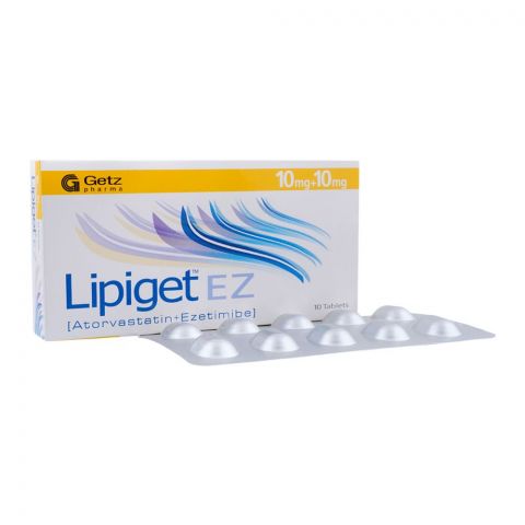 Getz Pharma Lipiget EZ Tablet, 10mg + 10mg, 10-Pack
