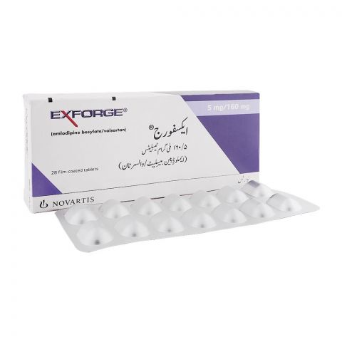 Novartis Pharmaceuticals Exforge Tablet, 5mg/160mg, 28-Pack