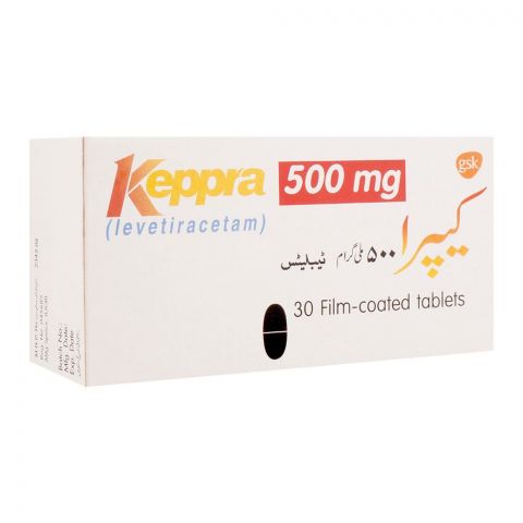 GSK Keppra Tablet, 500mg, 30-Pack