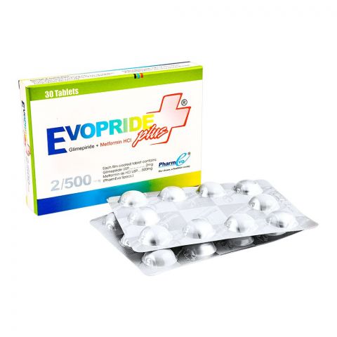 PharmEvo Evopride Plus Tablet, 2/500mg, 30-Pack