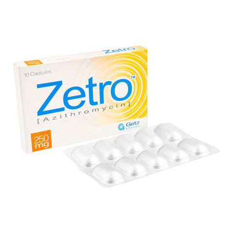 Getz Pharma Zetro Capsule, 250mg, 10-Pack