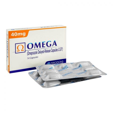 Ferozsons Laboratories Omega Capsule, 40mg, 14-Pack