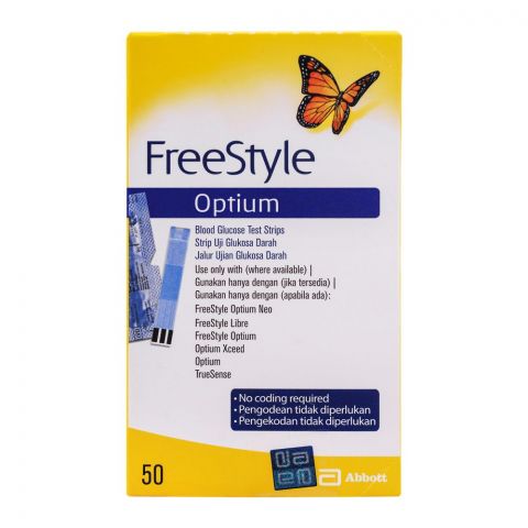 FreeStyle Optium Blood Glucose Test Strips, 50 Count