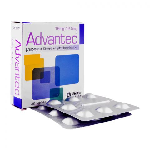 Getz Pharma Advantec Tablet, 16mg/12.5mg, 28-Pack