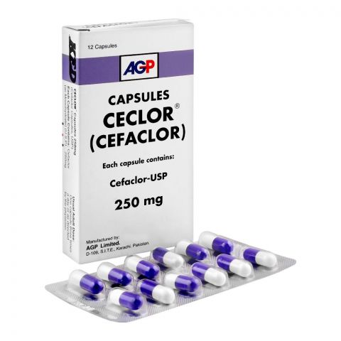 AGP Pharma Ceclor Capsule, 250mg, 12-Pack