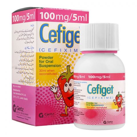 Getz Pharma Cefiget Powder Oral Suspension, 100mg/30ml