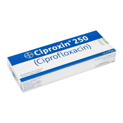 Bayer Pharmaceuticals Ciproxin Tablet, 250mg, 10-Pack