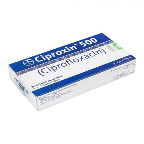 Bayer Pharmaceuticals Ciproxin Tablet, 500mg, 10-Pack