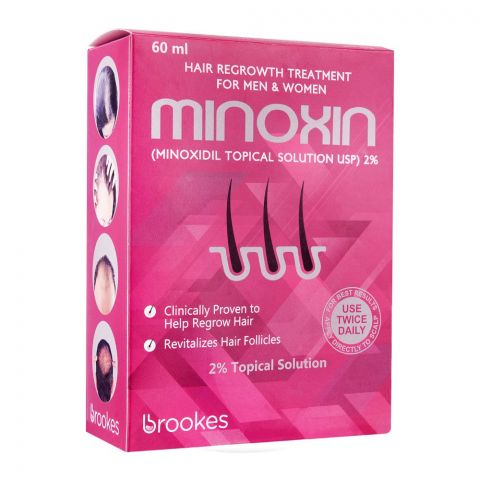 Minoxin Hair Regrowth Treatment, Minoxidil 2% Tropical Solution, For Men & Women, 60ml